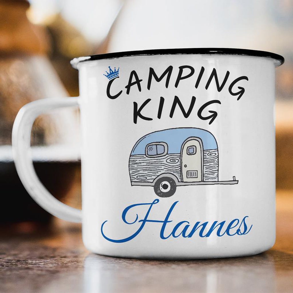 Geschenke für Camper - Tasse aus Email